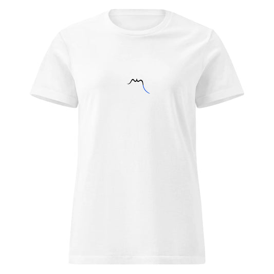 t-shirt coton cintré femme insola face coloris blanc