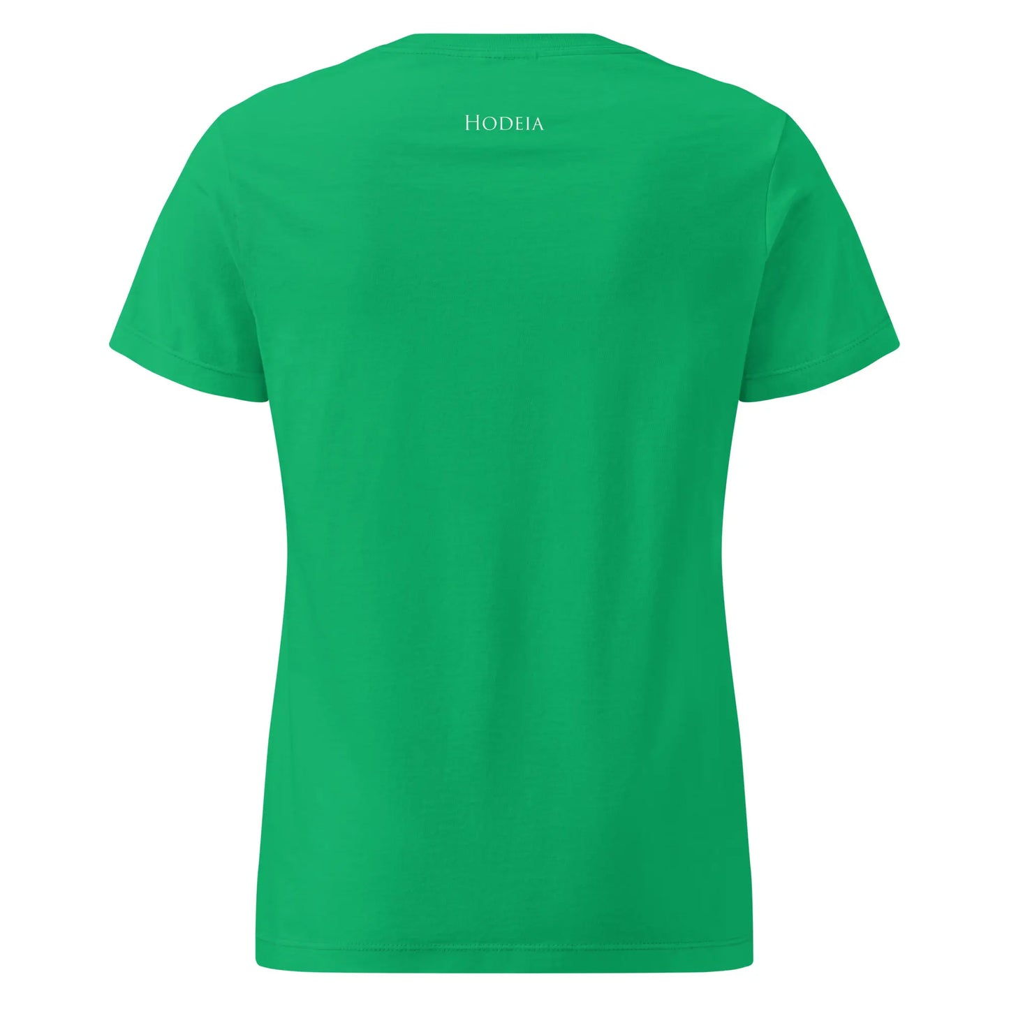 t-shirt coton cintré femme insola dos coloris vert logo blanc