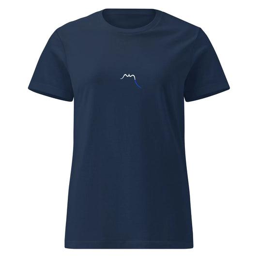 t-shirt coton cintré femme insola face coloris bleu marine