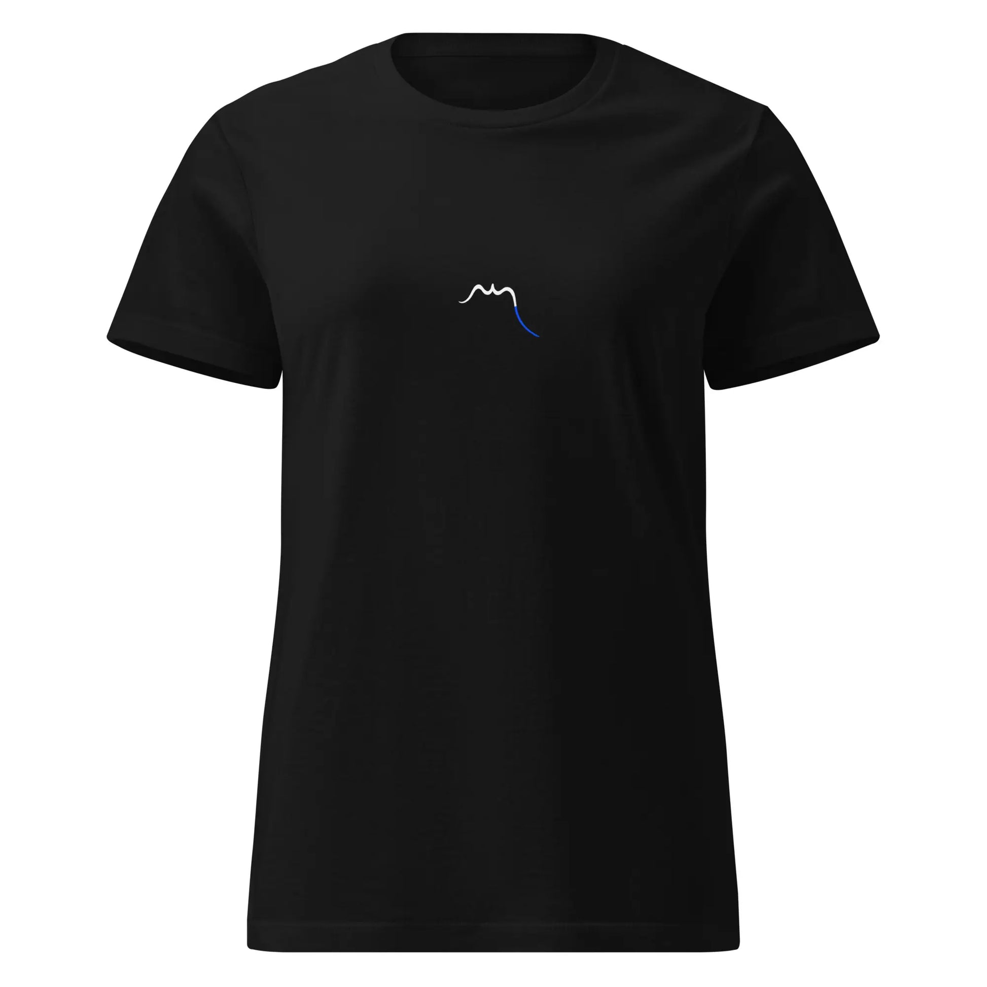 t-shirt coton cintré femme insola face coloris noir