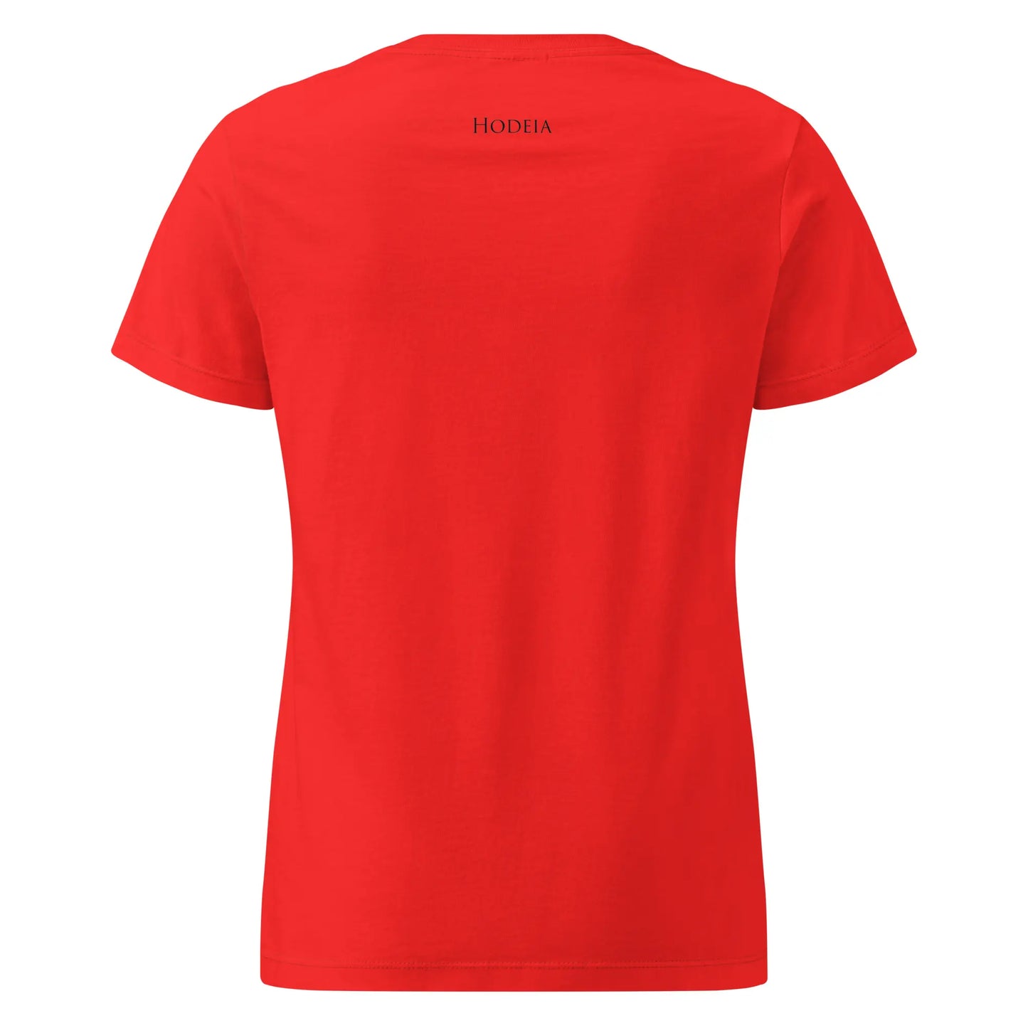 t-shirt coton cintré femme insola dos coloris rouge logo noir