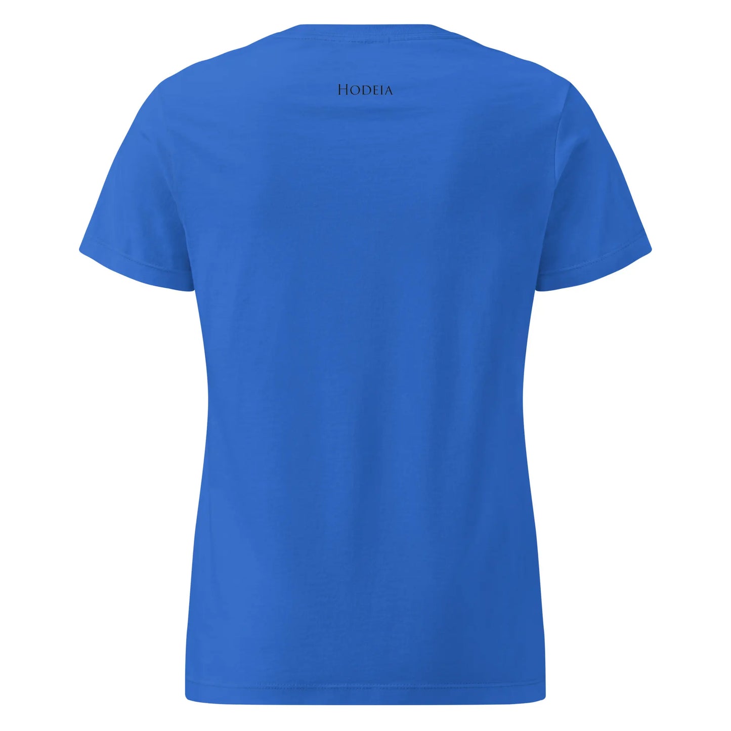 t-shirt coton cintré femme insola dos coloris bleu logo noir