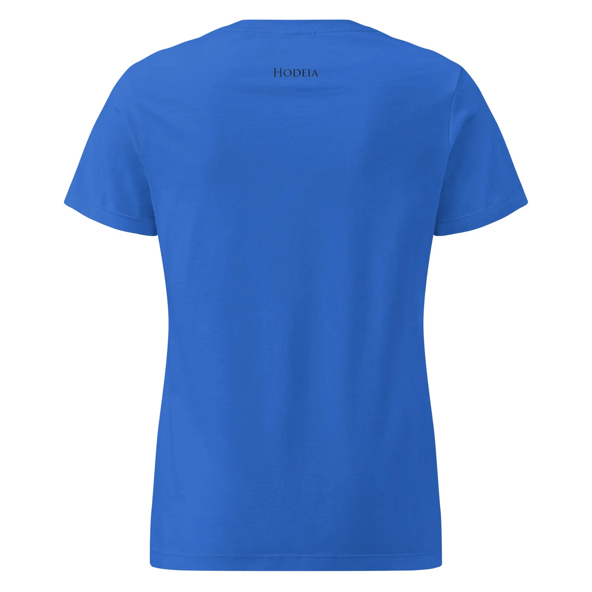 t-shirt coton cintré femme insola dos coloris bleu logo noir