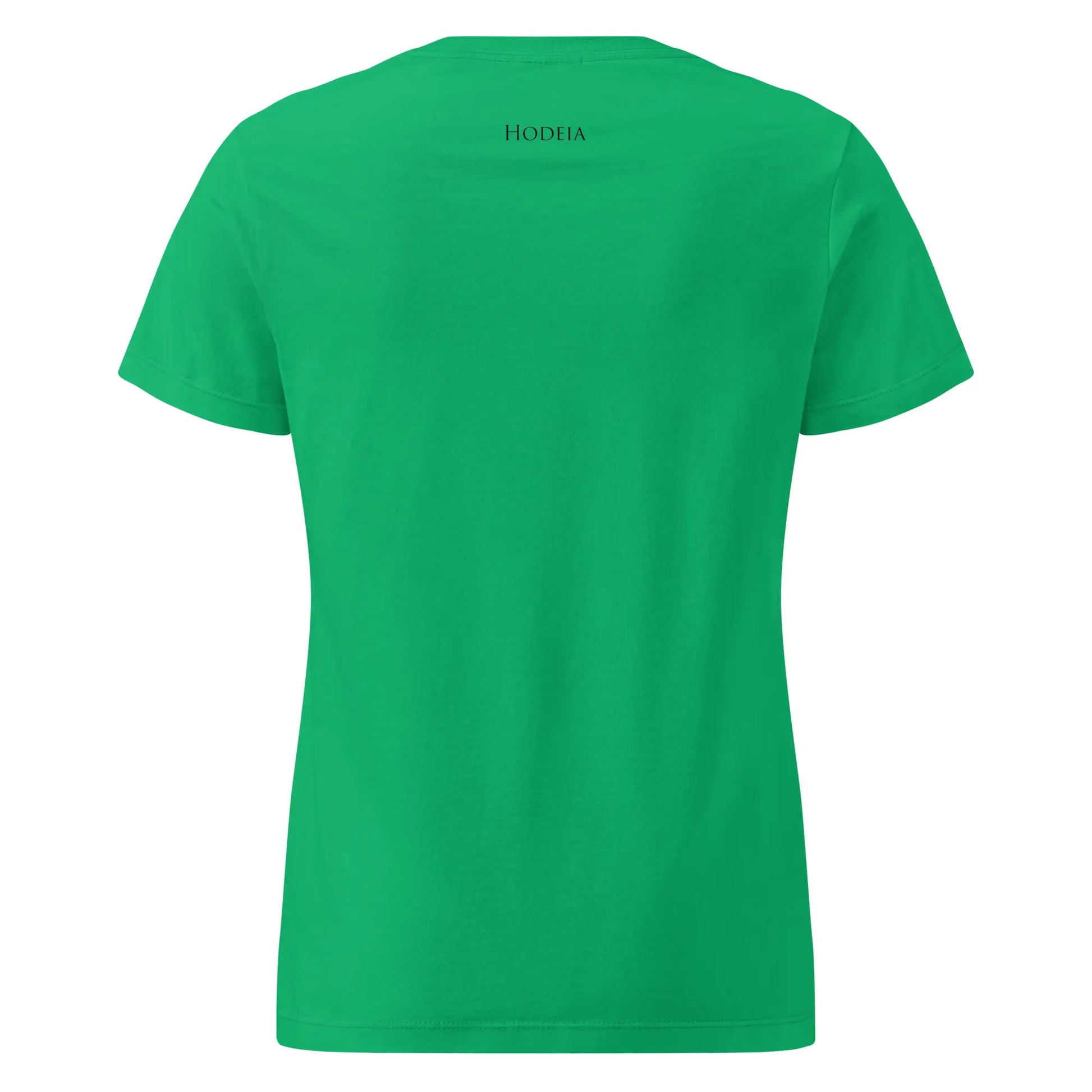 t-shirt coton cintré femme insola dos coloris vert logo noir