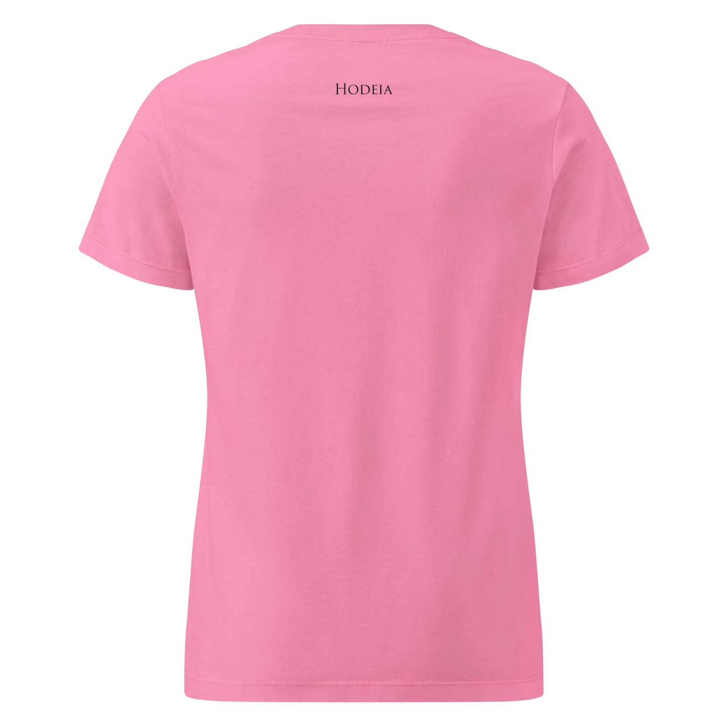 t-shirt coton cintré femme insola dos coloris rose logo noir 