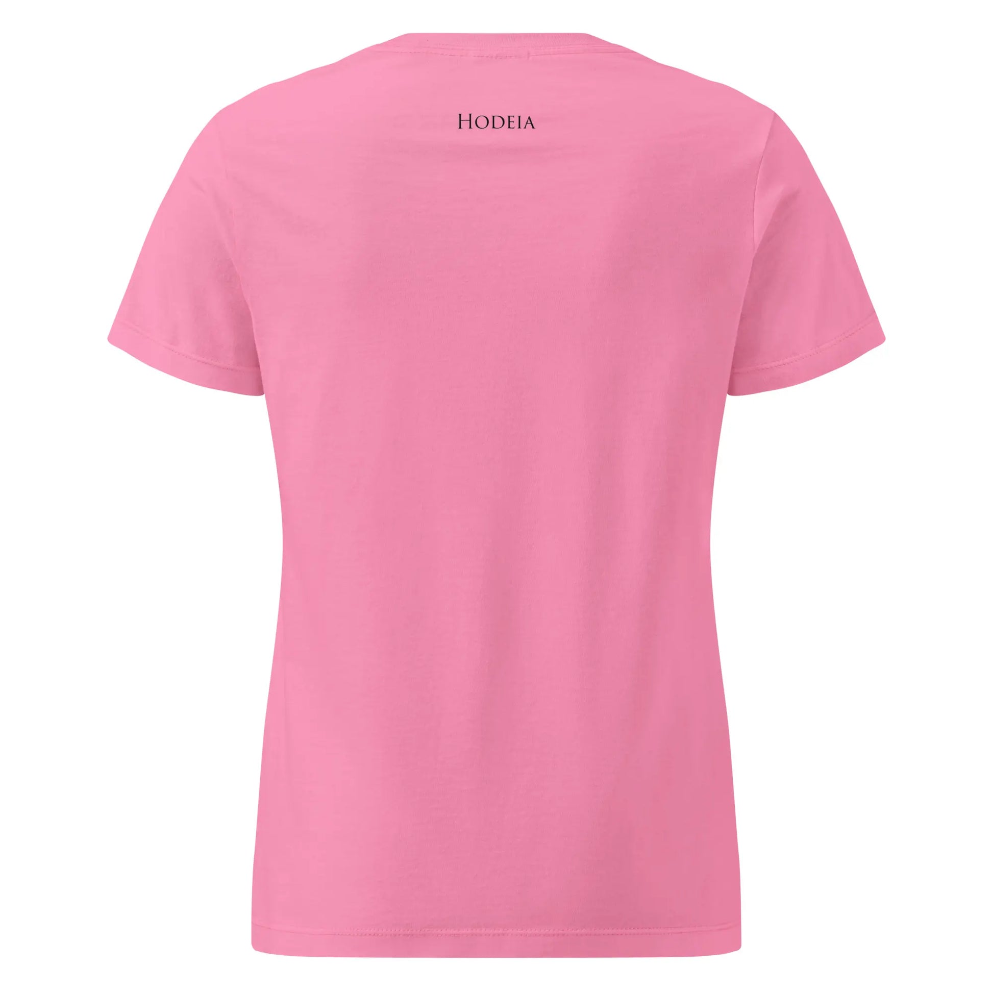 t-shirt coton cintré femme insola dos coloris rose logo noir 