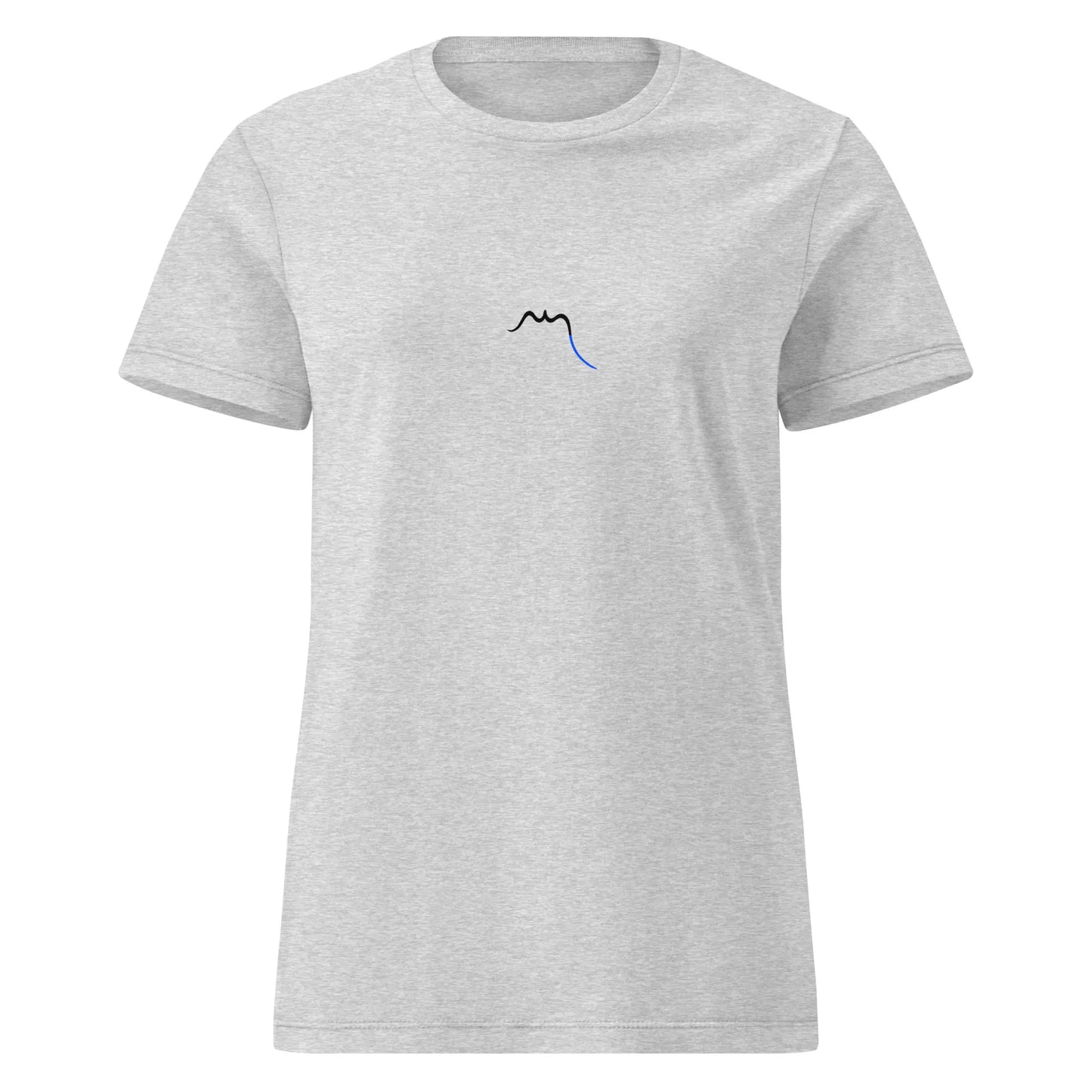 t-shirt coton cintré femme insola face coloris gris 