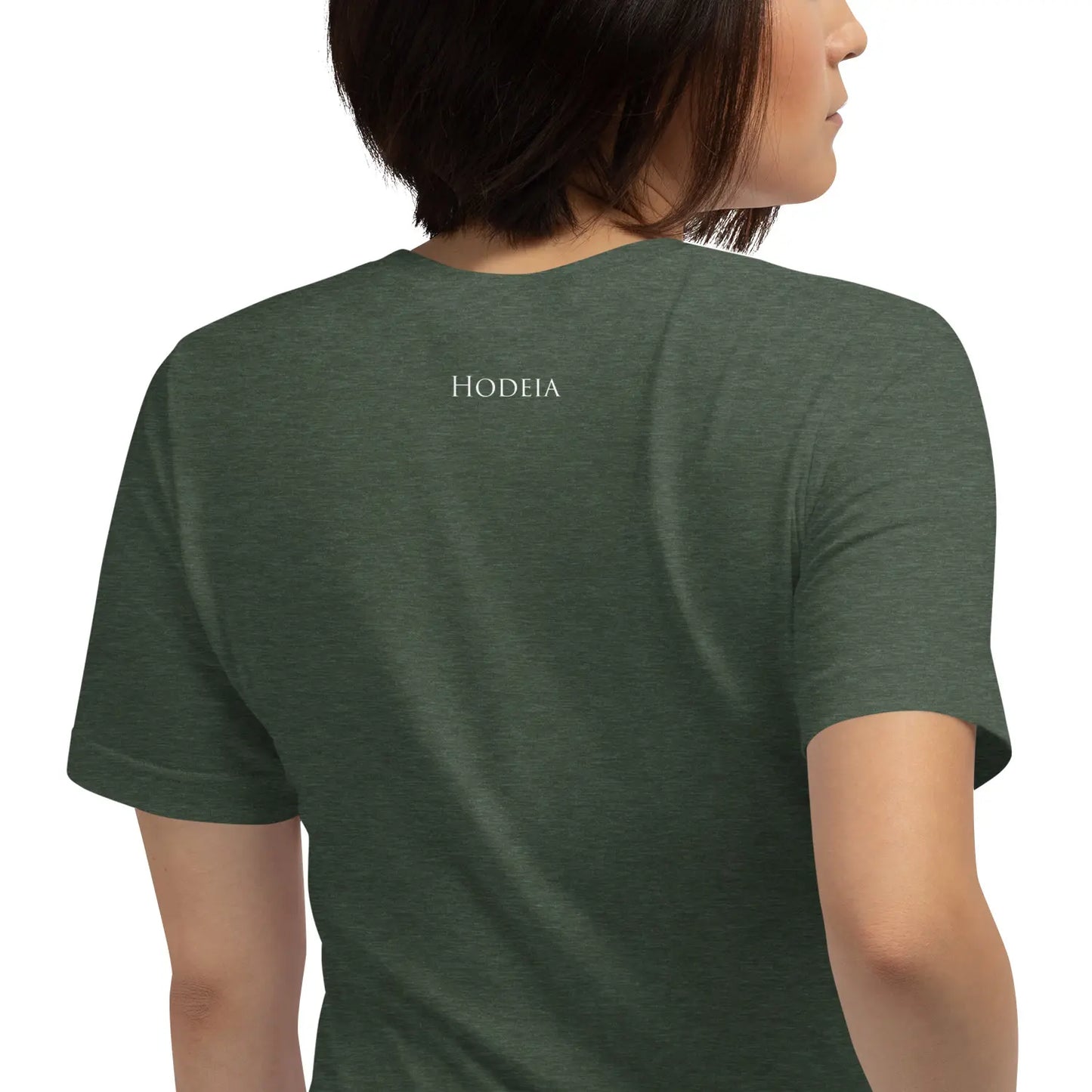 t-shirt coton femme homme basic porté dos coloris kaki chiné
