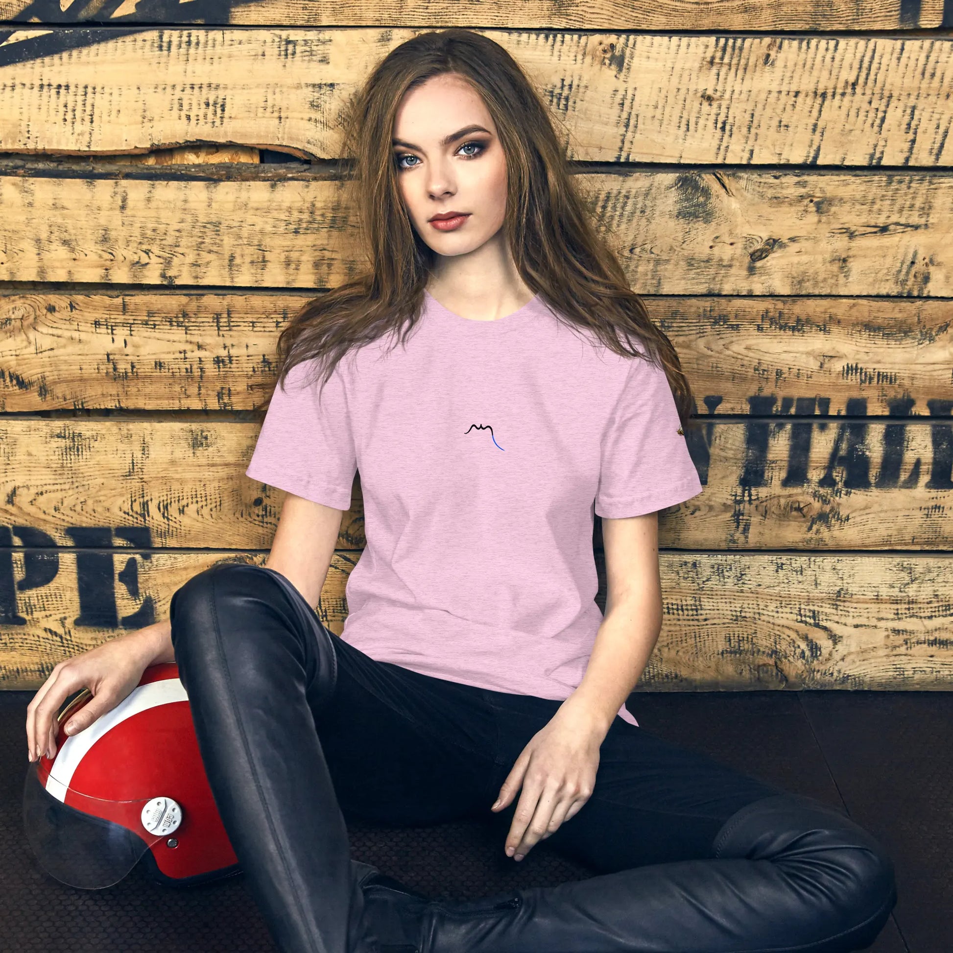 t-shirt coton femme homme basic porté face coloris rose