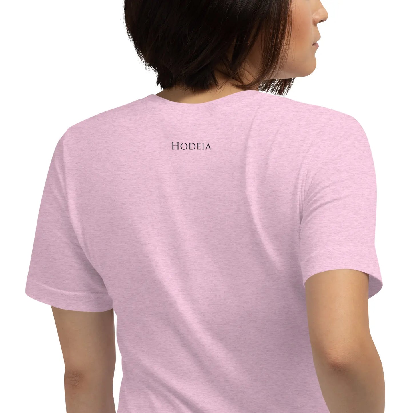 t-shirt coton femme homme basic porté dos coloris rose