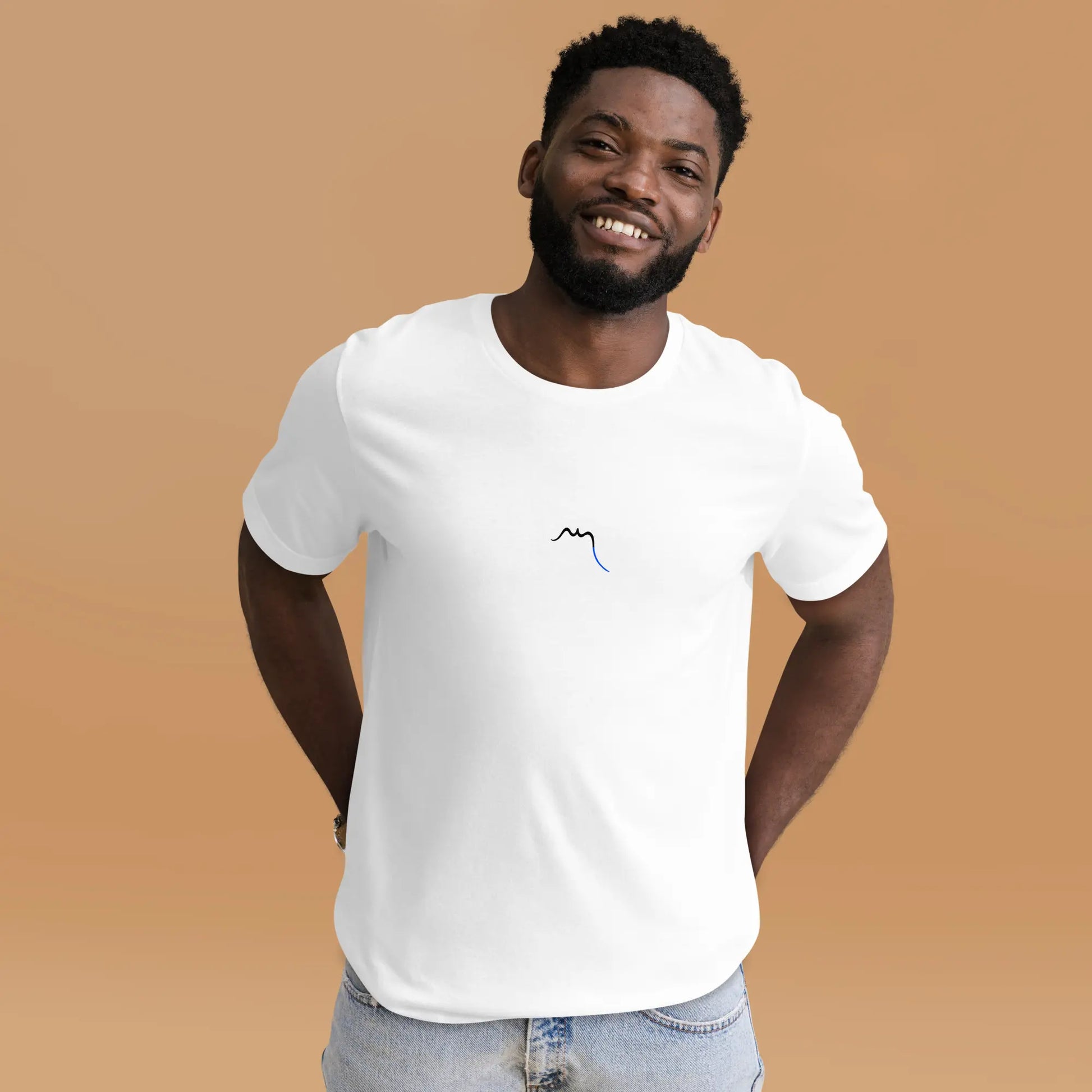 t-shirt coton femme homme basic porté face coloris blanc