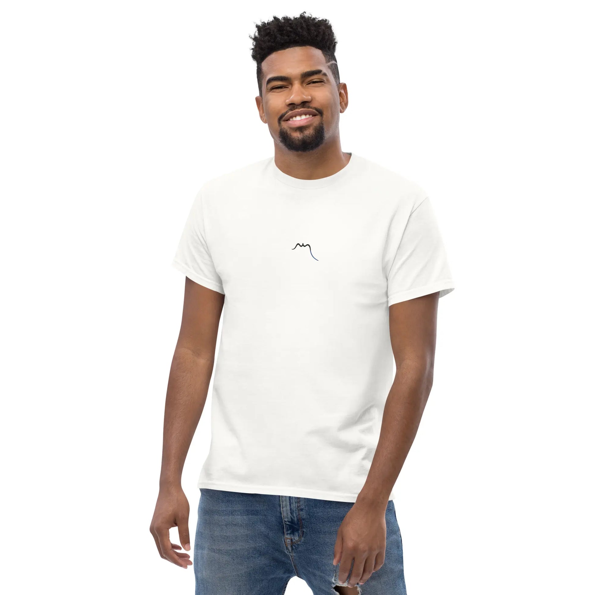 t-shirt coton femme homme l'ermite porté face coloris blanc
