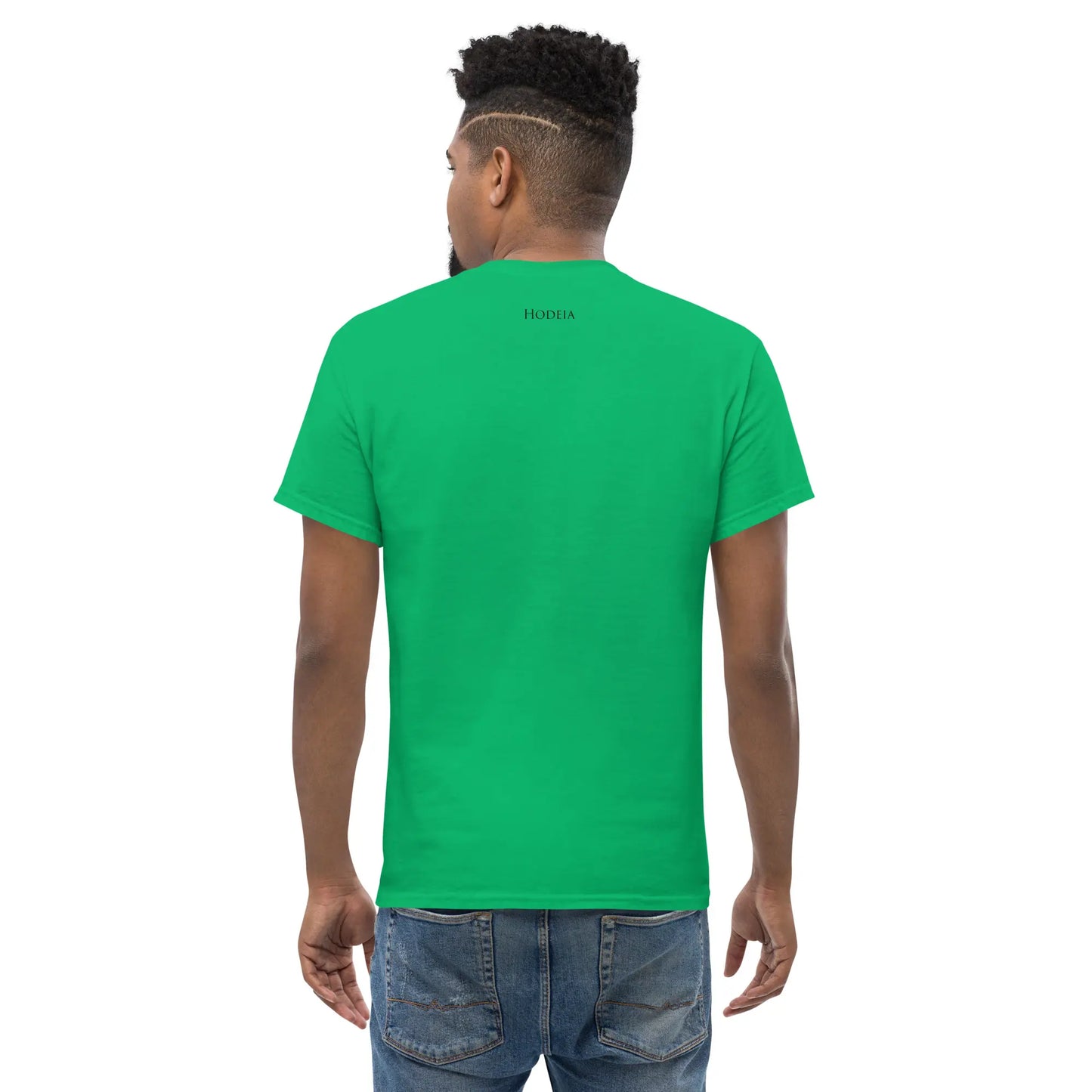 t-shirt coton femme homme l'ermite porté dos coloris vert