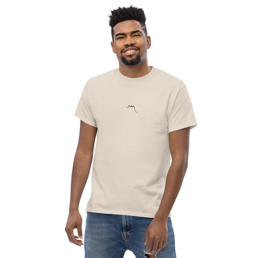 t-shirt coton femme homme l'ermite porté face coloris beige pierre