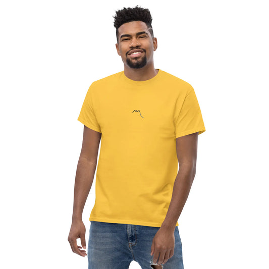 t-shirt coton femme homme l'ermite porté face coloris jaune
