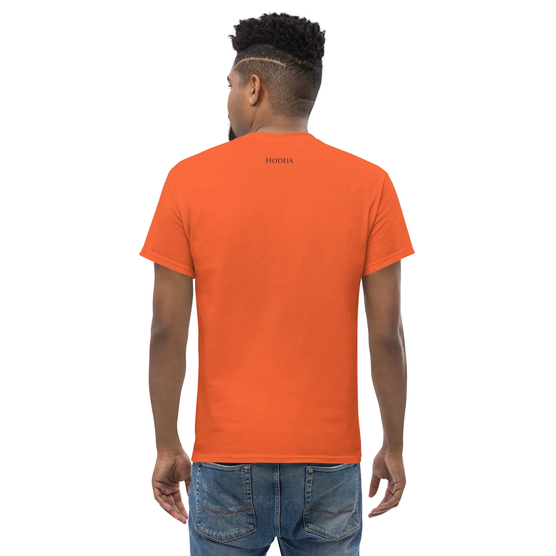 t-shirt coton femme homme l'ermite porté dos coloris orange