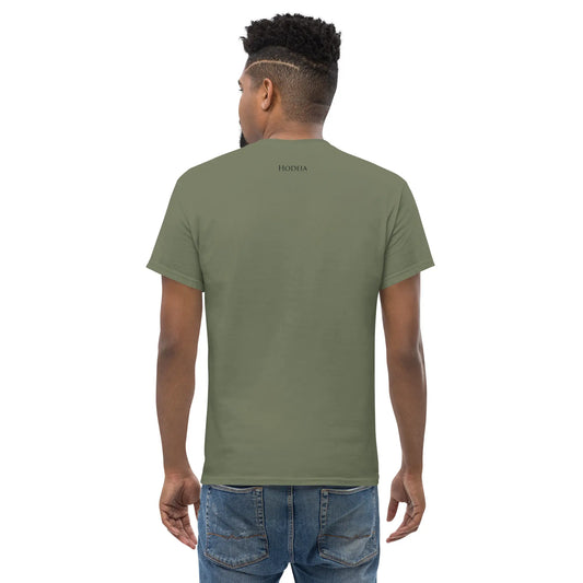 t-shirt coton femme homme l'ermite porté dos coloris vert kaki