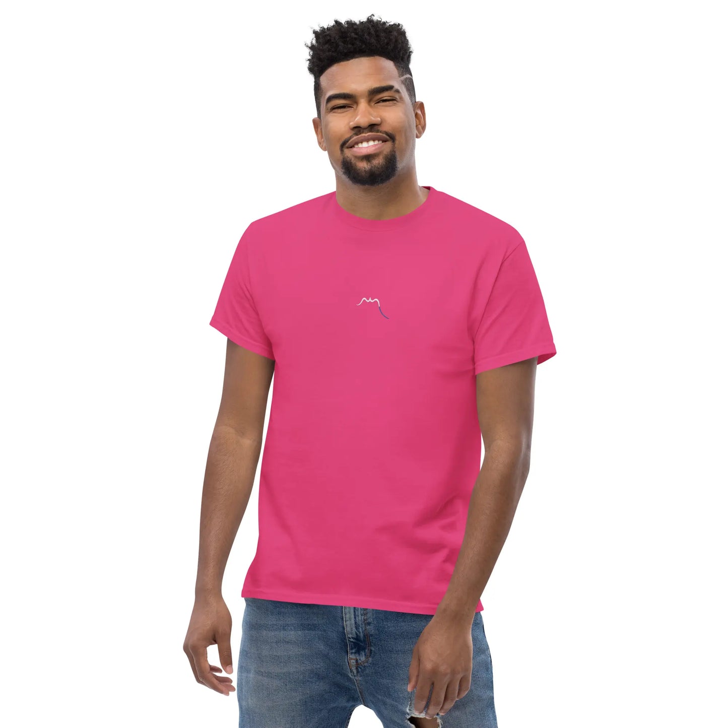 t-shirt coton femme homme l'ermite porté face coloris rose fuchsia