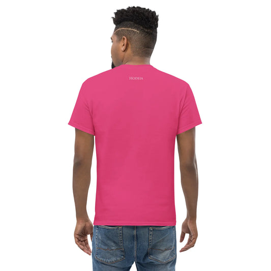 t-shirt coton femme homme l'ermite porté dos coloris rose fuchsia