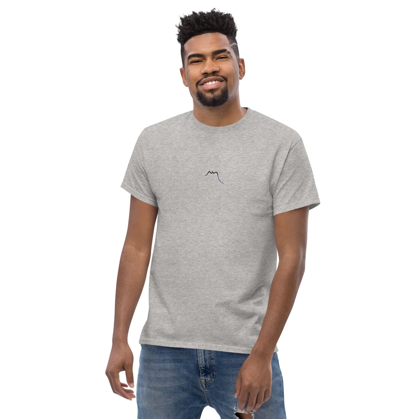 t-shirt coton femme homme l'ermite porté face coloris gris