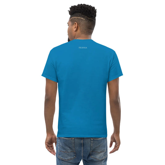 t-shirt coton femme homme l'ermite porté dos coloris bleu pétrole