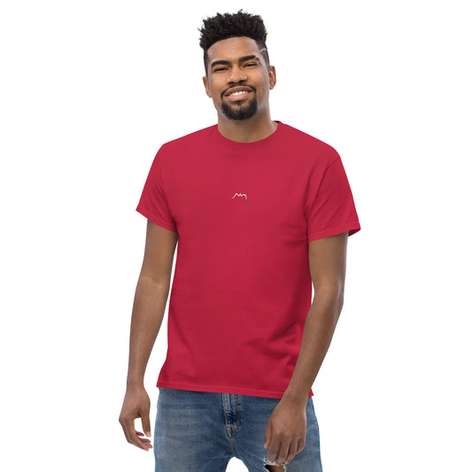 t-shirt coton femme homme l'ermite porté face coloris rouge foncé