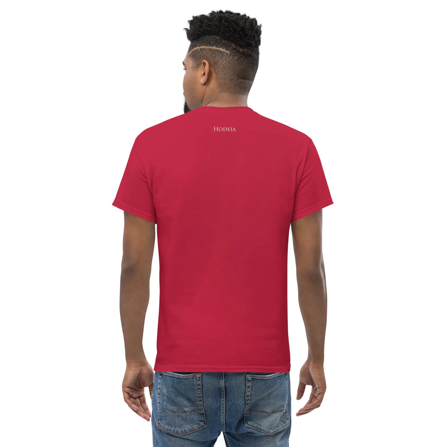 t-shirt coton femme homme l'ermite porté dos coloris rouge foncé