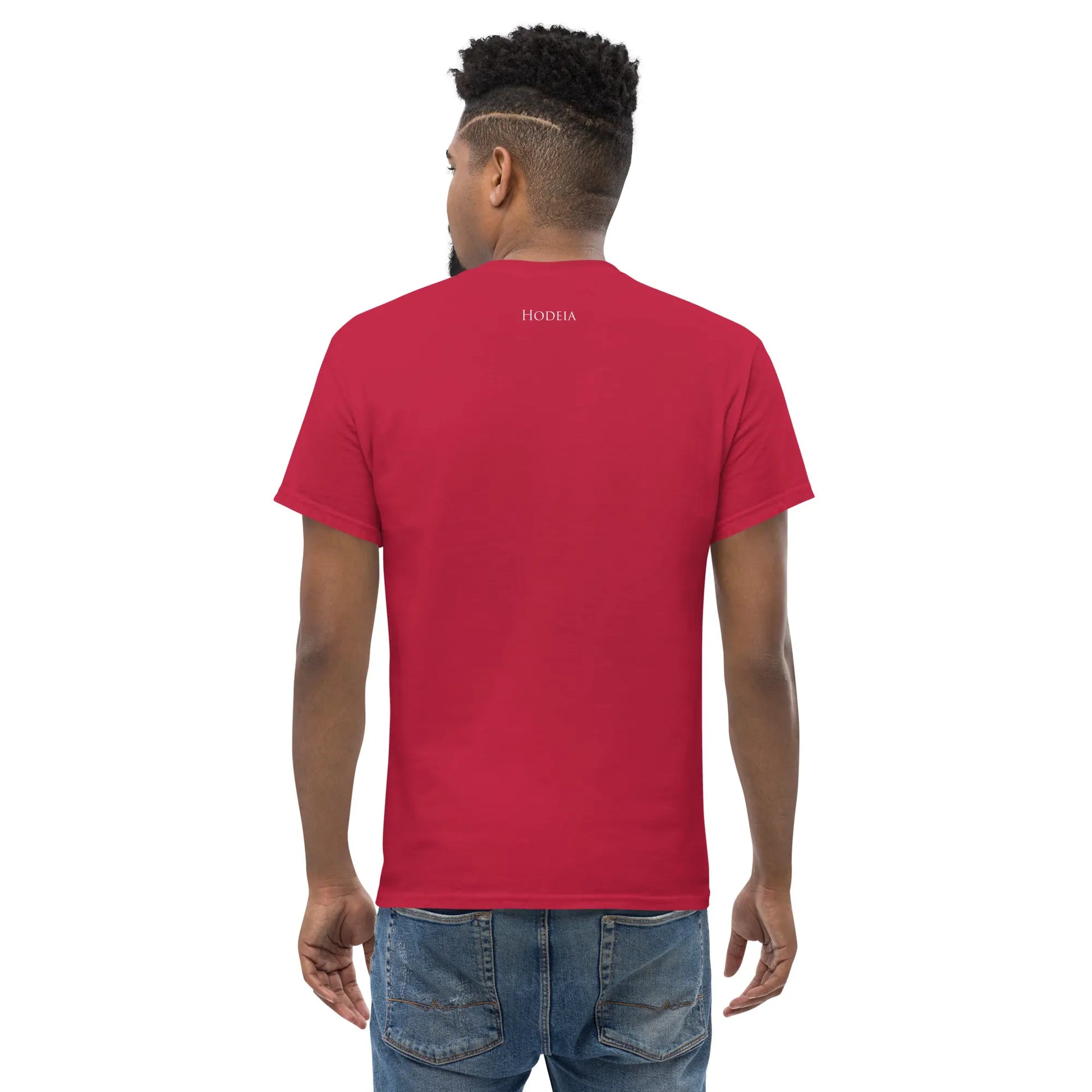 t-shirt coton femme homme l'ermite porté dos coloris rouge foncé