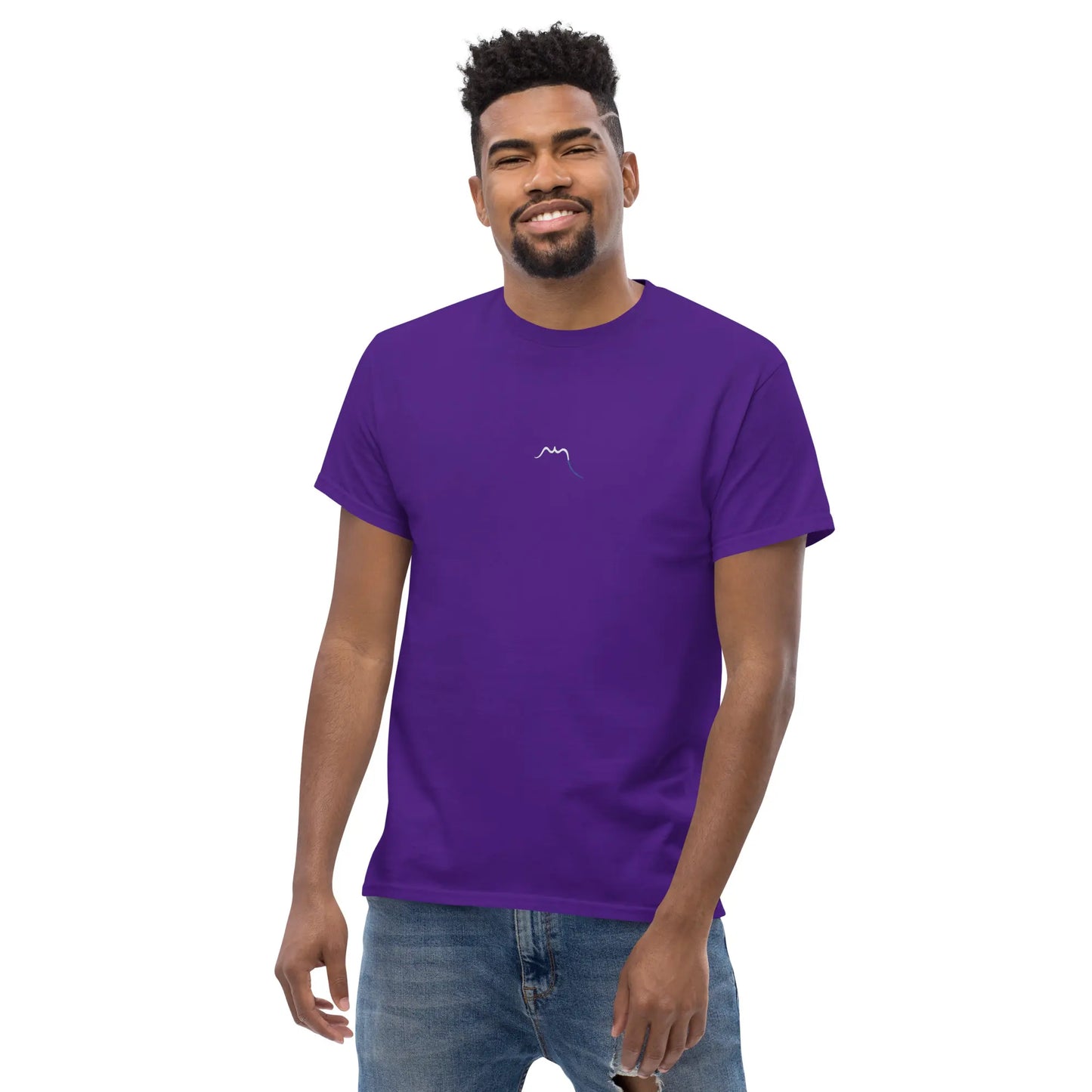 t-shirt coton femme homme l'ermite porté face coloris violet
