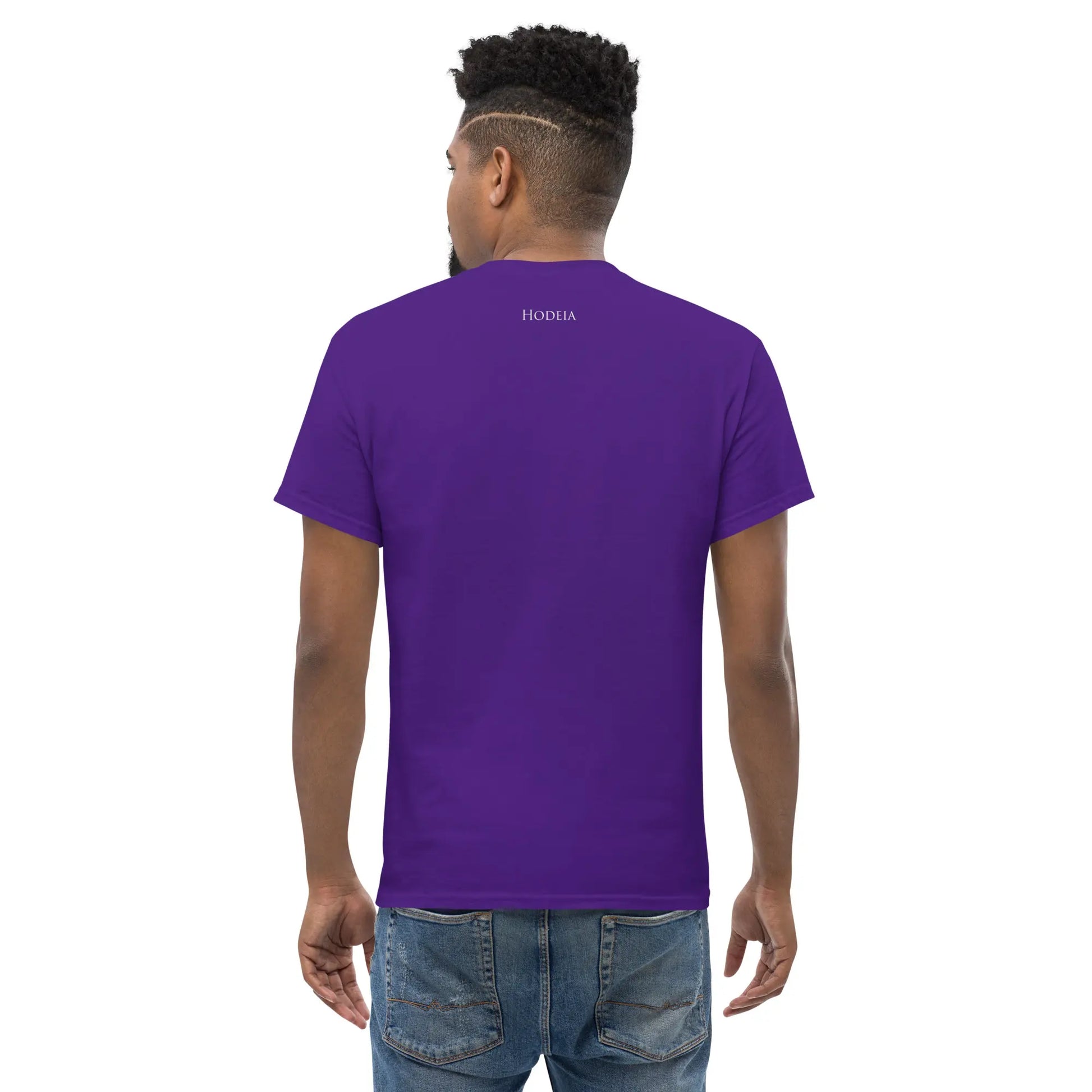 t-shirt coton femme homme l'ermite porté dos coloris violet