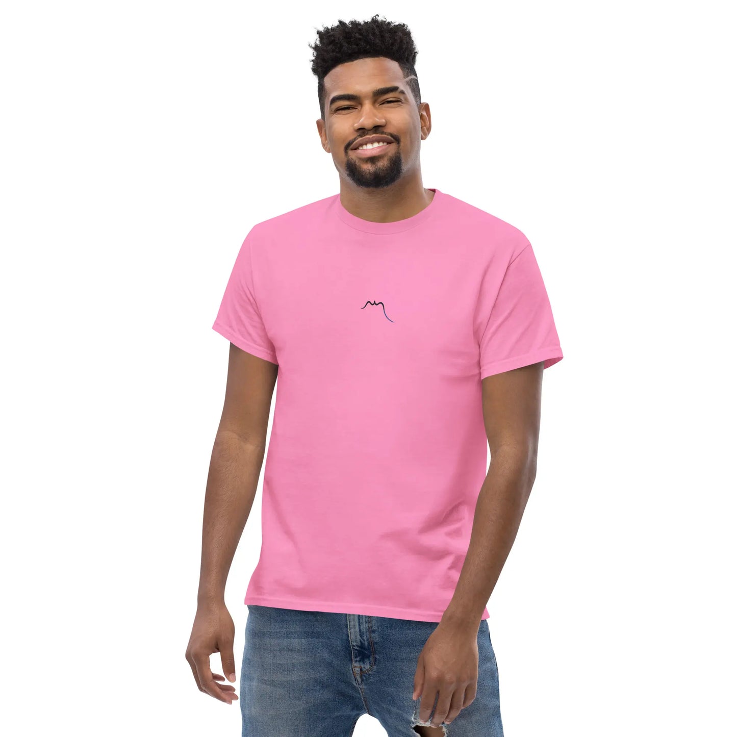 t-shirt coton femme homme l'ermite porté face coloris rose