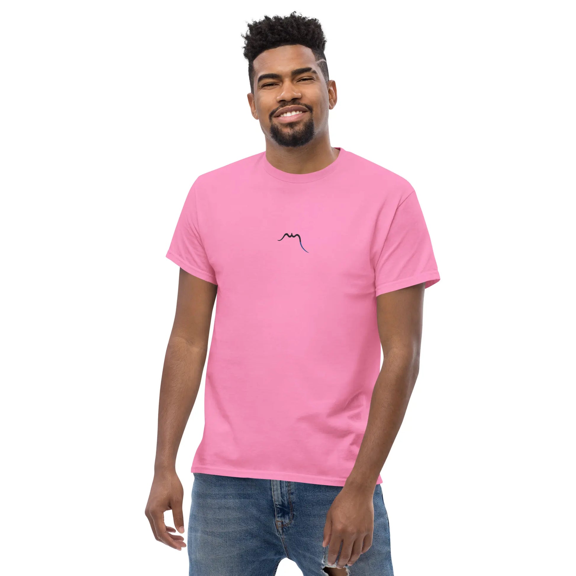 t-shirt coton femme homme l'ermite porté face coloris rose
