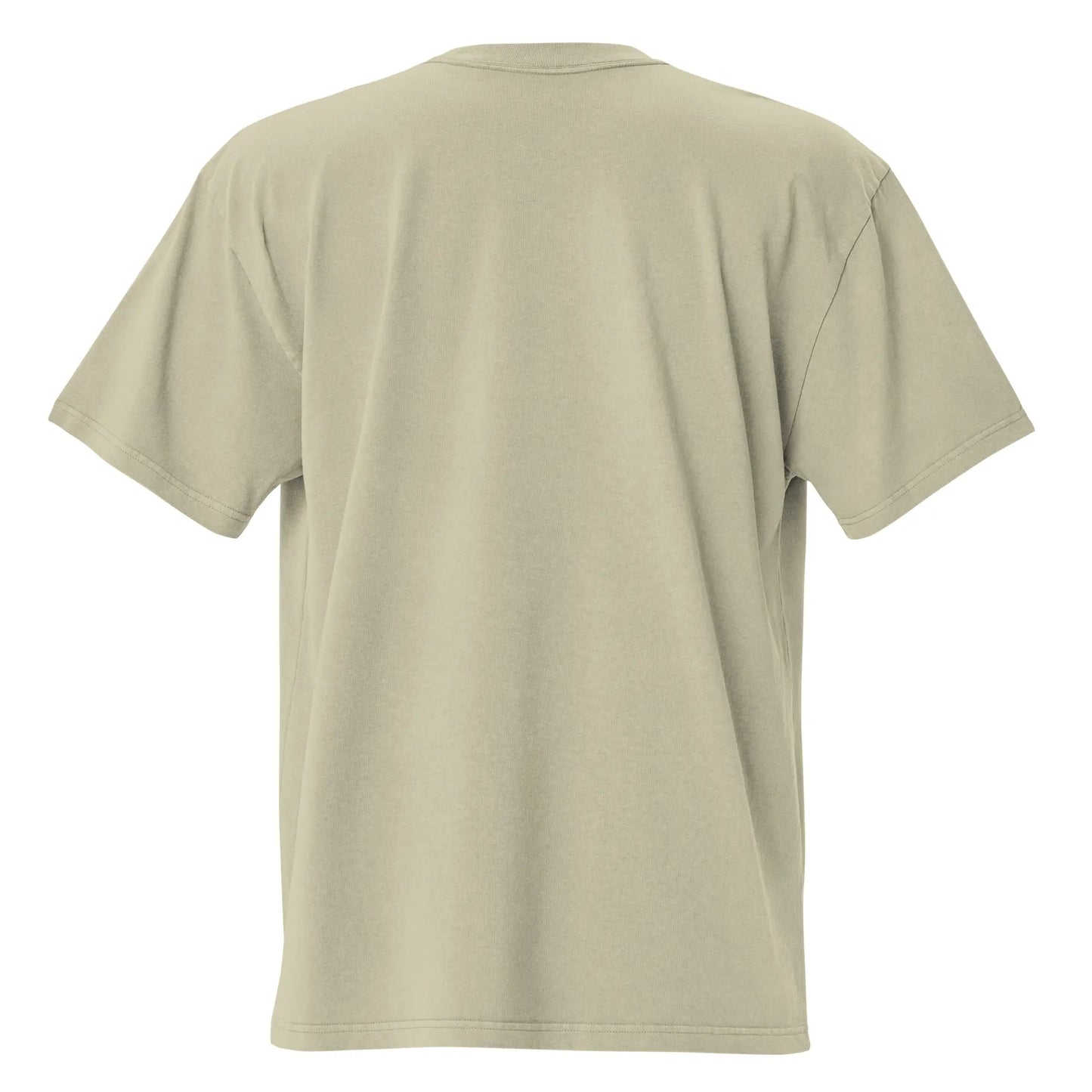 t-shirt coton femme homme oversize grande taille le cool dos coloris kaki clair