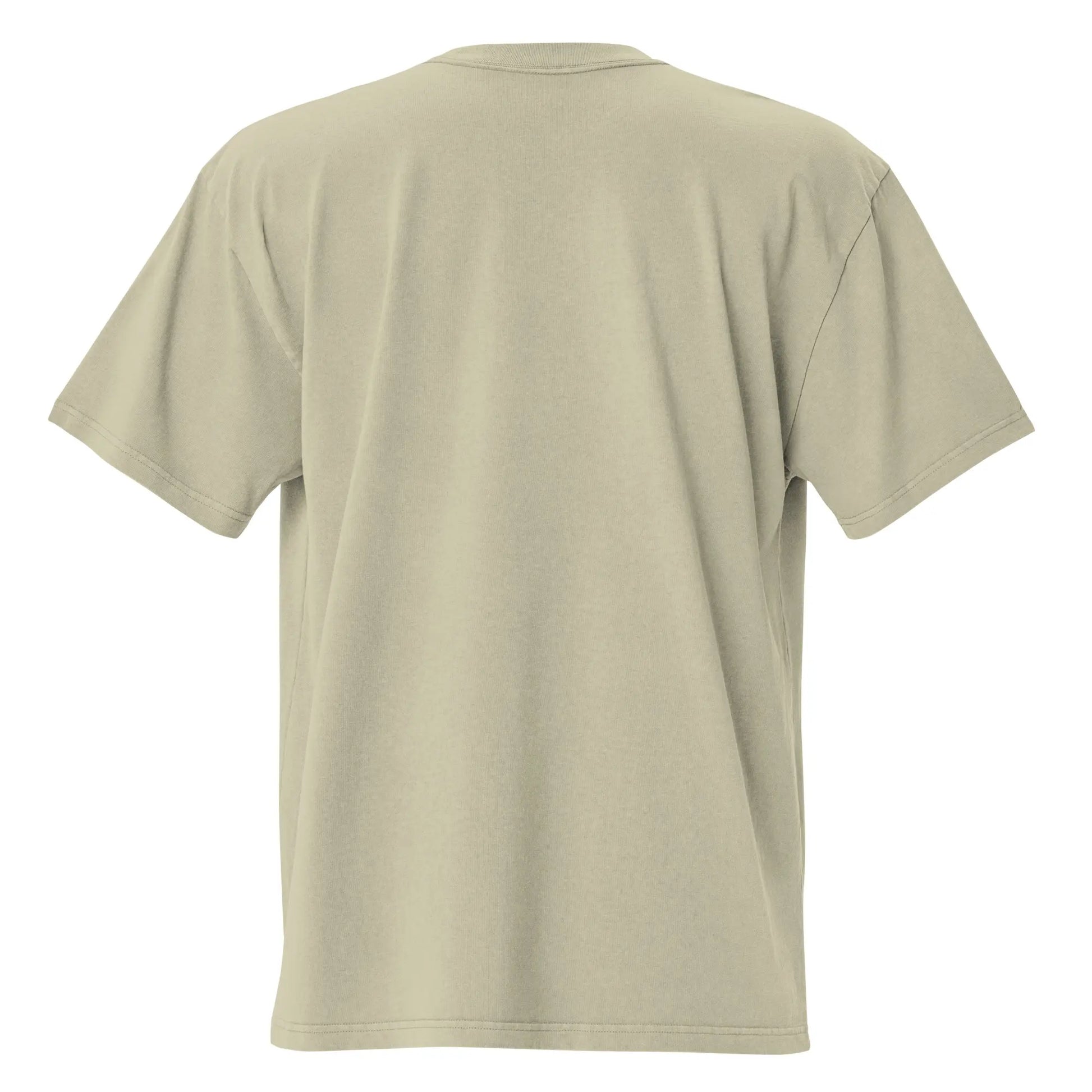 t-shirt coton femme homme oversize grande taille le cool dos coloris kaki clair