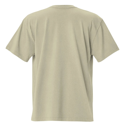 t-shirt coton femme homme oversize grande taille le cool dos coloris kaki clair