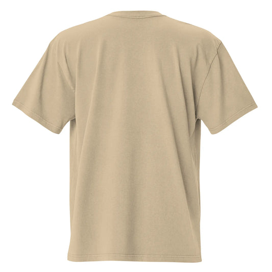 t-shirt coton femme homme oversize grande taille le cool dos coloris brun clair