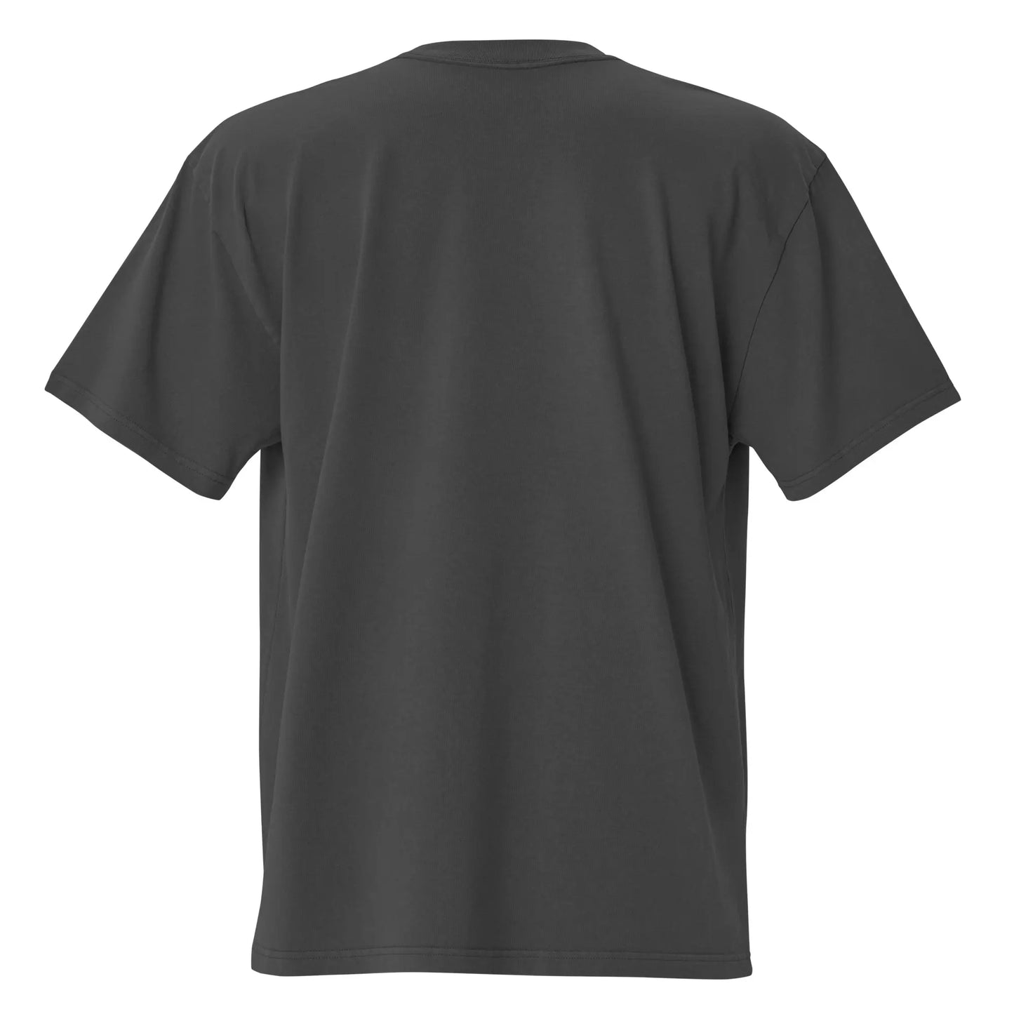 t-shirt coton femme homme oversize grande taille le cool dos coloris gris anthracite