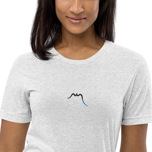 t-shirt le fin porté face coloris gris chiné