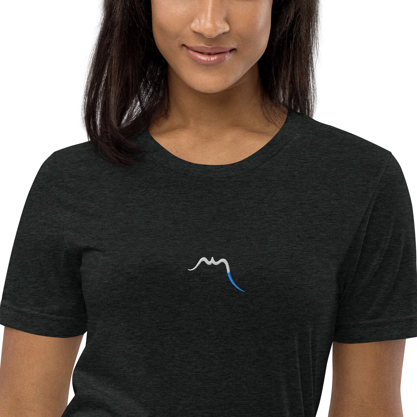 t-shirt le fin porté face coloris noir chiné