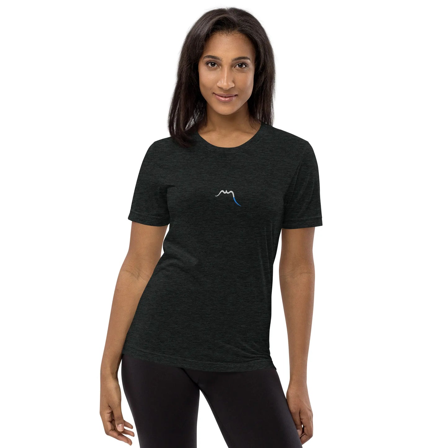 t-shirt le fin porté face coloris noir chiné