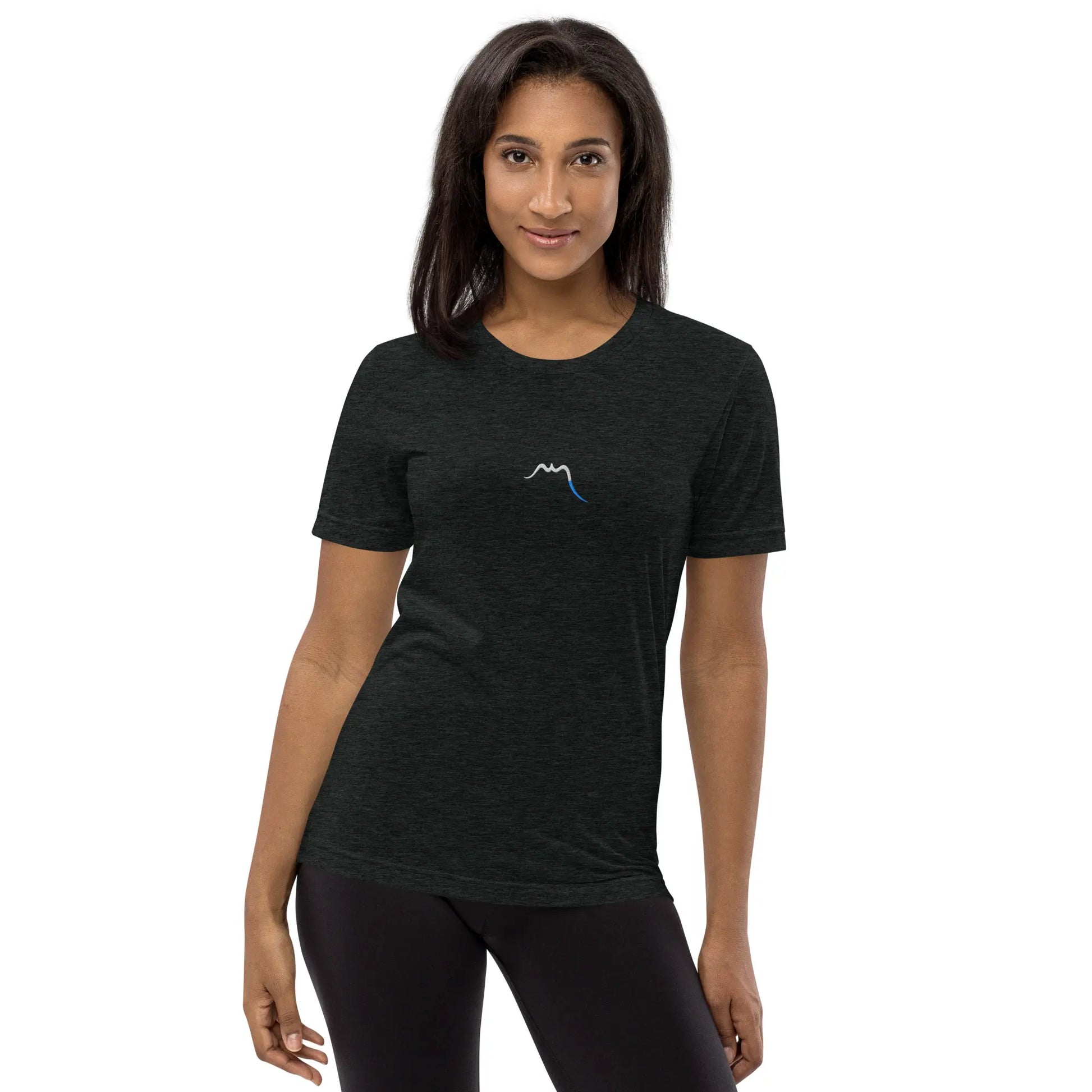 t-shirt le fin porté face coloris noir chiné