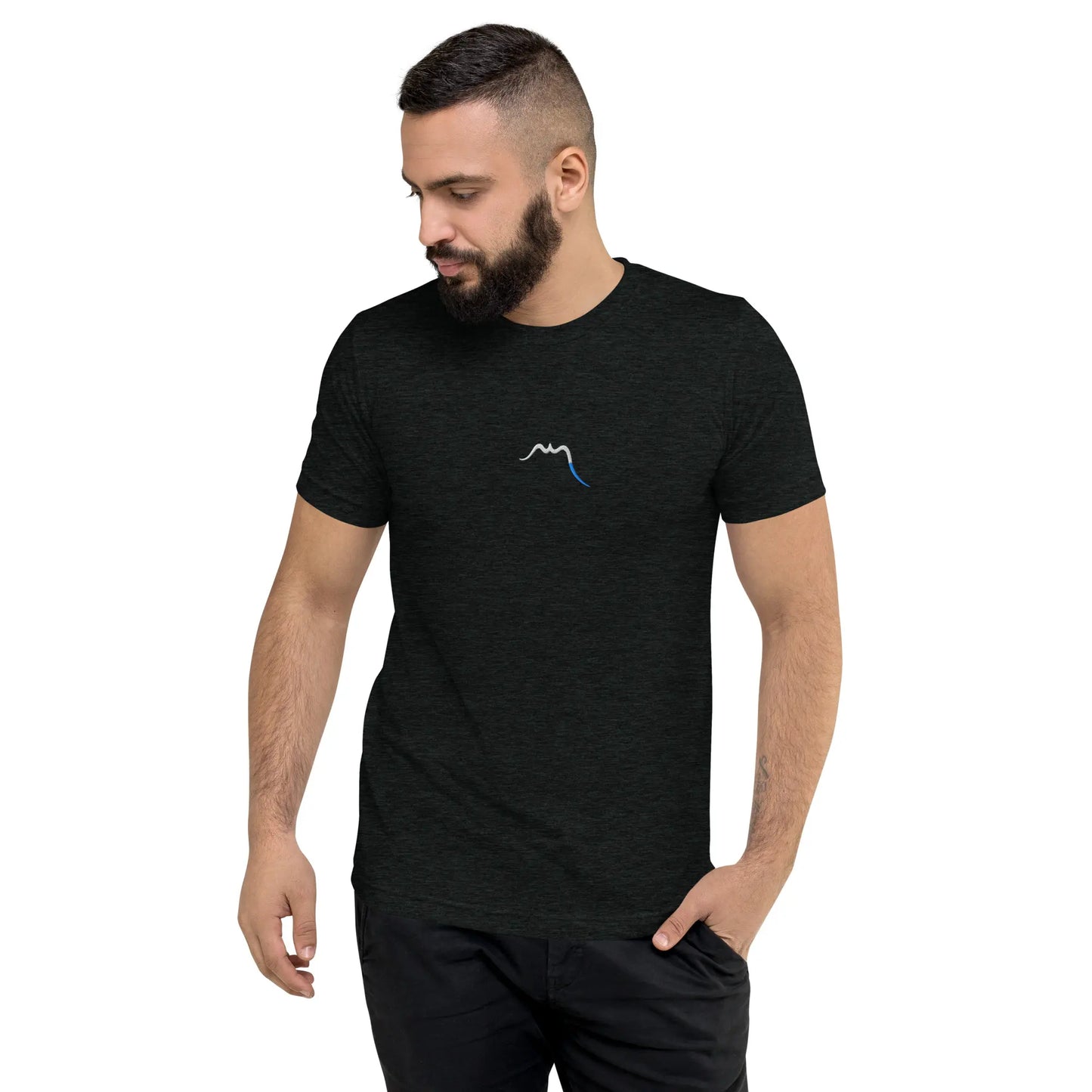 t-shirt le fin porté face coloris noir chiné