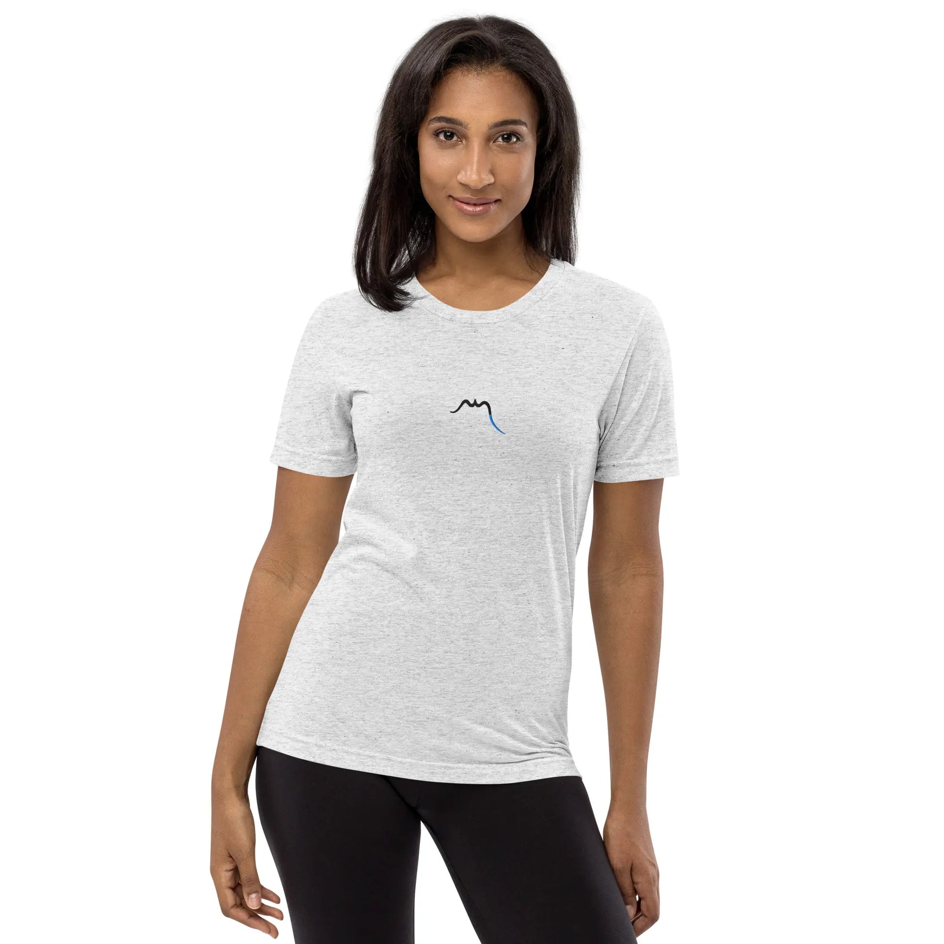 t-shirt le fin porté face coloris gris chiné