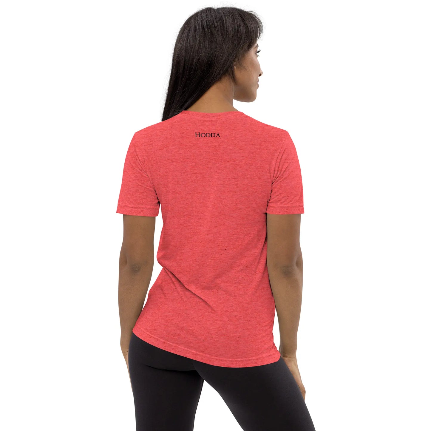 t-shirt le fin porté dos coloris rouge chiné