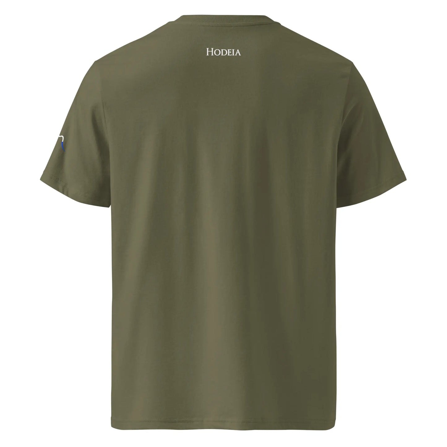vue de dos du t-shirt premium en coton bio bidart centre coloris vert kaki