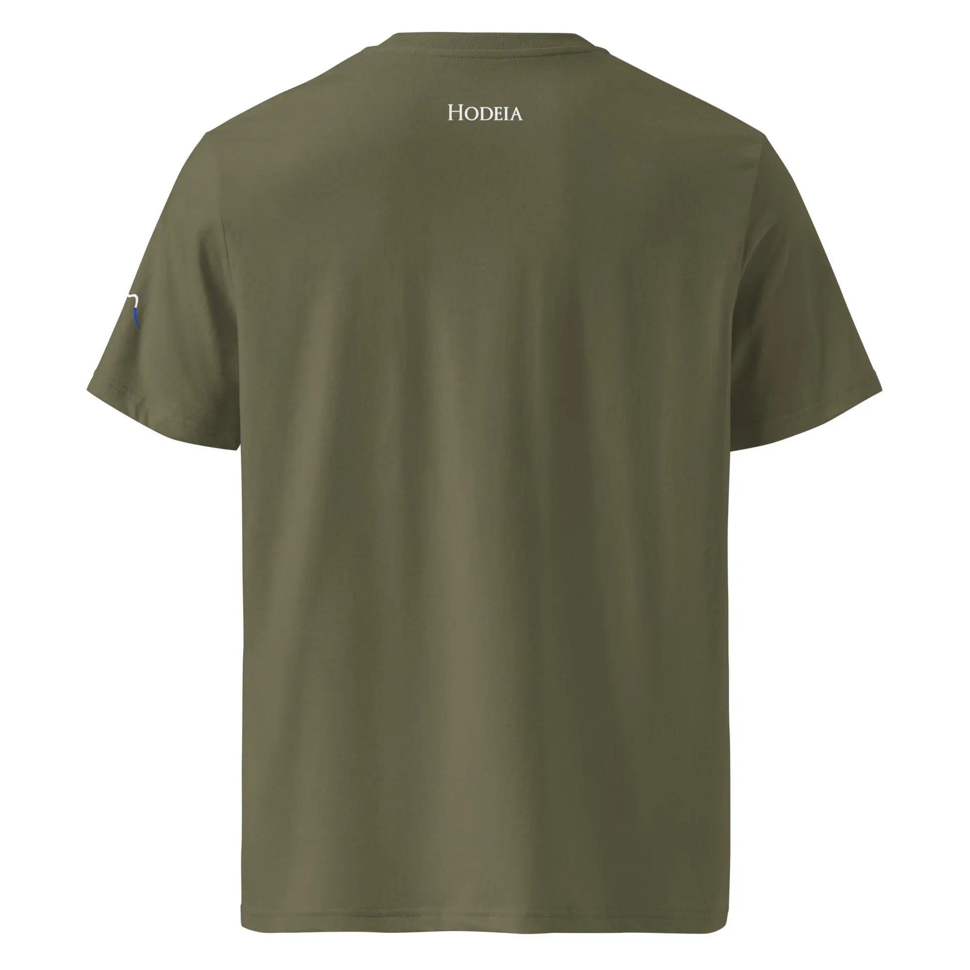 vue de dos du t-shirt premium en coton bio bidart centre coloris vert kaki