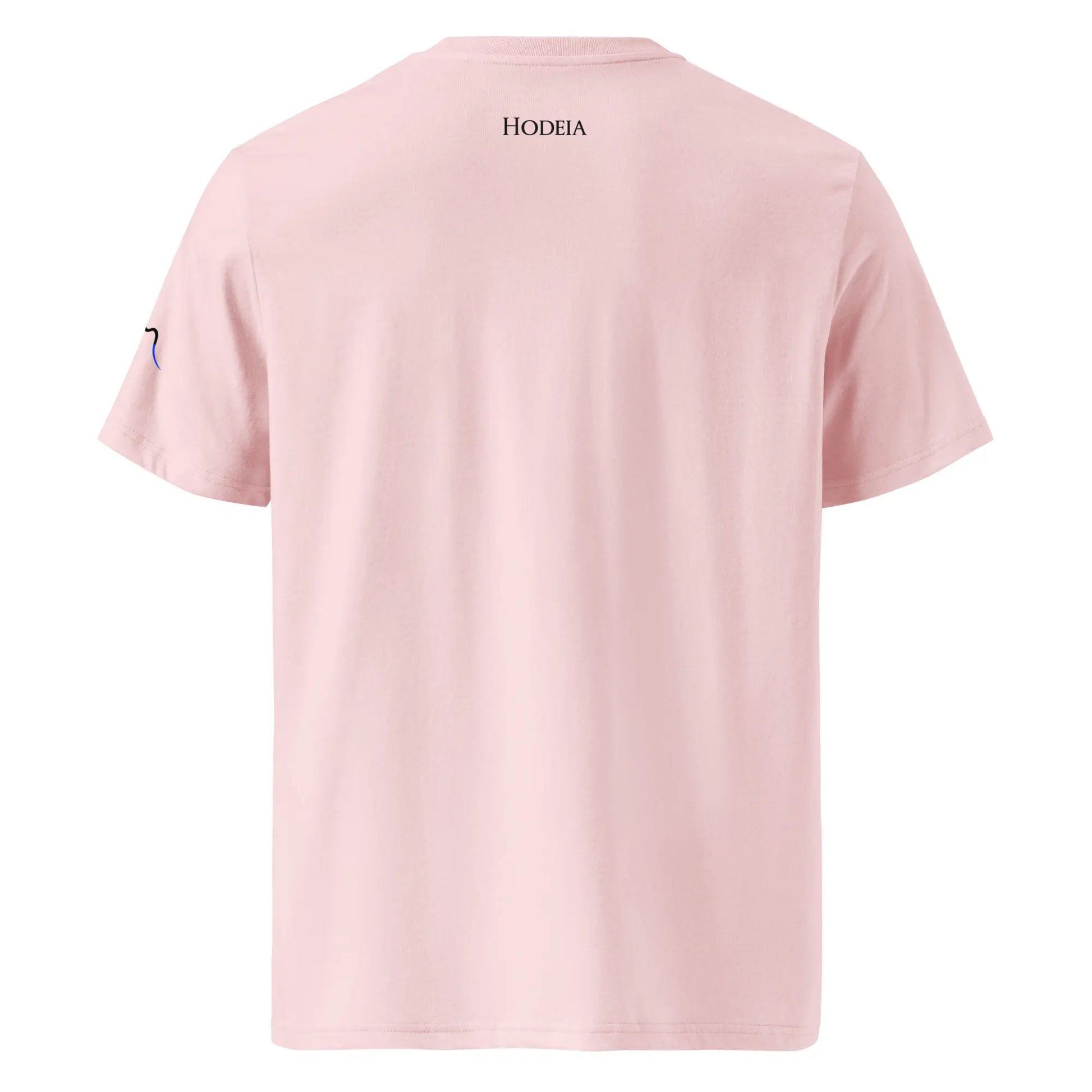 vue de dos du t-shirt premium en coton bio bidart centre coloris rose pâle