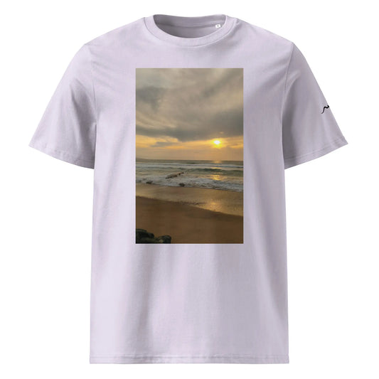 vue de face du t-shirt premium en coton bio bidart centre coloris mauve clair