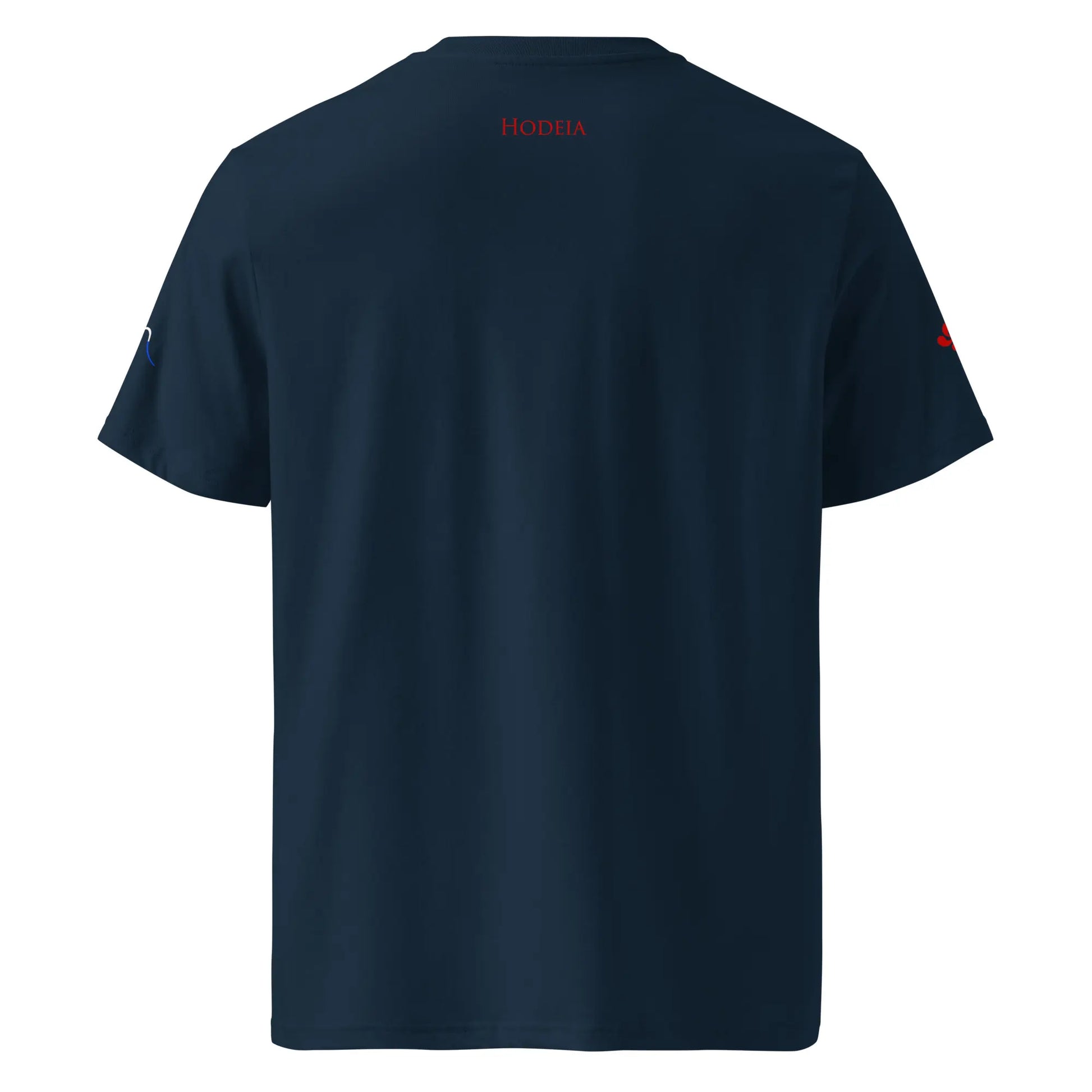 t-shirt premium coton bio femme homme bardenas reales dos coloris bleu marine