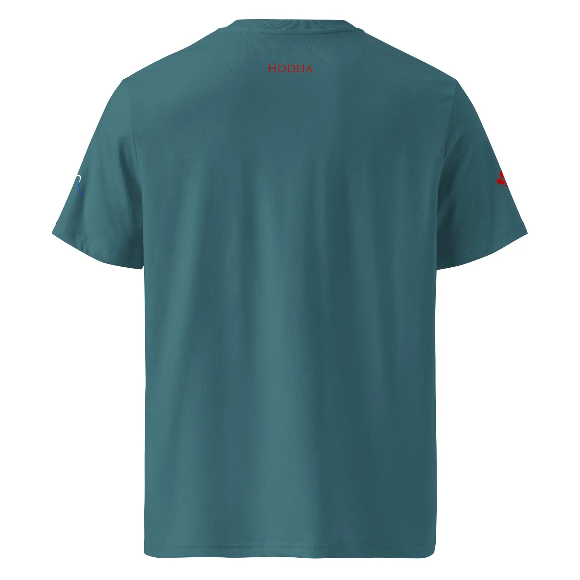 t-shirt premium coton bio femme homme bardenas reales dos coloris bleu
